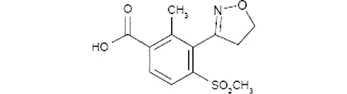 3-(4,5-дигидро-изоксазол-3-ил)-4-метанесульфонил-2-метил-бензоиц ацид 