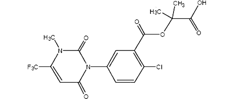 1-карбокси-1-метилетил 2-хлоро-5-[3,6-дигидро-3-метил-2,6-диоксо-4-(трифлуорометил)-1(2х)-пиримидинил] бензоат 