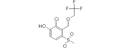 2-хлоро-4(метилсульфонил)-3-[(2,2,2-трифлуороетокси) метил]фенол 