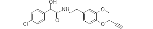 2-(4-хлорофенил)-2-гидрокси-н-(2-(3-метокси-4-проп-2-инилокси-фенил)-этил)-ацетамид 