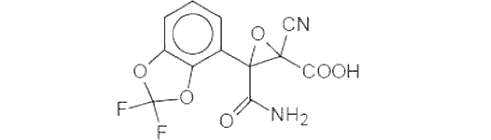 3-карбамоил-2-циано-3-(2,2-дифлуоро-бензо[1,3]диоксол-4-ил)-оксиран-2-карбоциклиц ацид. 