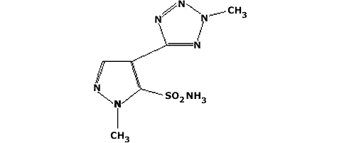 1-метил-4-(2-метил-2х-тетразол-5-ил)-1х-пиразол-5-сульфонамид 