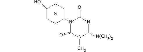3-(4-гидроксициклогексил)-6-(диметиламино)-1-метил-1,3,5-триазин-2,4(1х,3х)дион 