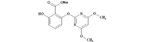 бензоиц ацид, 2-[(4,6-диметокси-2-пиримидинил)окси]6-гидрокси, содиум салт 