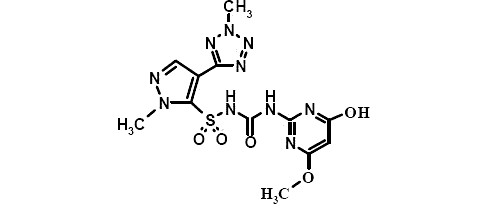 н-[[4-гидрокси-6-метоксипиримидин-2-ил)амино]карбонил]-1-метил-4-(2-метил-2х-тетразол-5-ил)-1х-пиразол-5-сульфонамид 