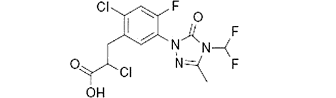 альфа,2-дихлоро-5-[4-(дифлуорометил)-4,5-дигидро-3-метил-5-оксо-1х-1,2,4-триазол-1-ил]-4-флуоробензенепропаноиц ацид 