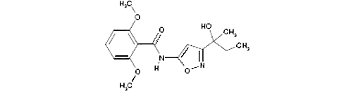 н-[3-(1-гидрокси-1-метил-пропил)-5-изоксазолил]-2,6,диметоксибензамид 