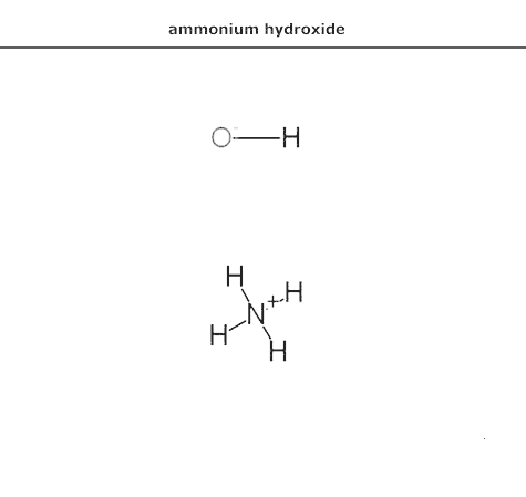 структурная формула гидроксид аммония