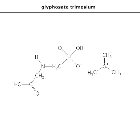 структурная формула глифосат, соль тримезиум